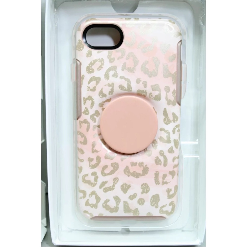 Leopard Otter+Pop iPhone SE 8 7 Otterbox PopSocket